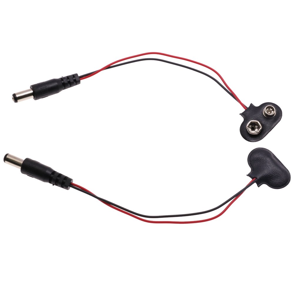 DC 9V Battery Button Power Cable Battery Buckle Snaps Power Cable Connector DC5.5*2.1 For Arduino