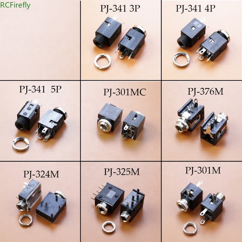 3.5MM PJ-341 301MC 376M 324M 301M 325M Stereo Female Socket Jack With Screw 3.5 Audio Video Headphone Connector