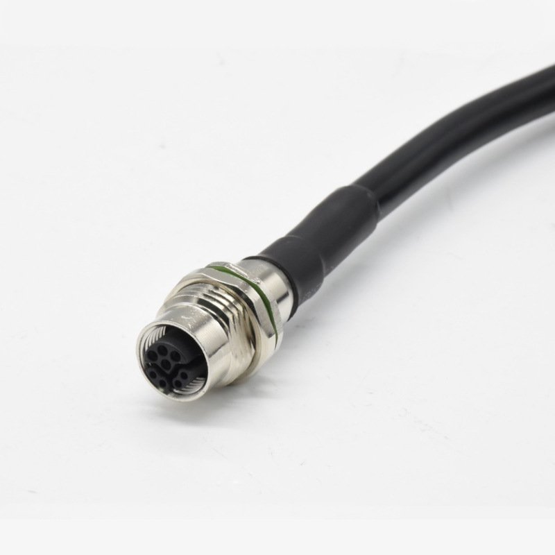 Hybrid Transmission Connector for Network Data and Power M12 8Pin Y Code Mixed Type IP67 Waterproof Cable
