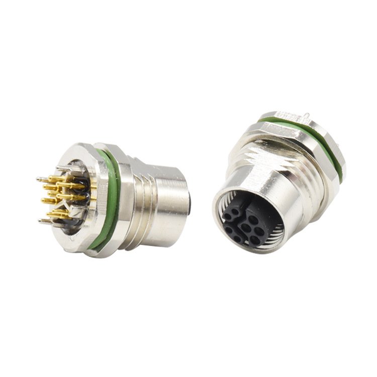 Hybrid Transmission Connector for Network Data and Power M12 8Pin Y Code Mixed Type IP67 Waterproof Cable