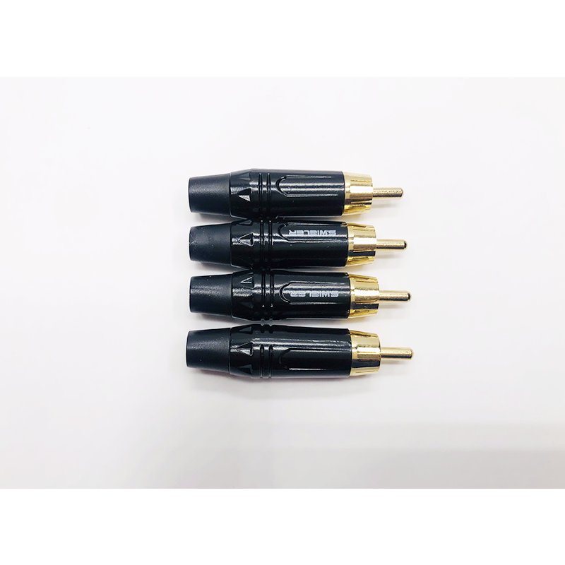 Professional Audio Video Plug RCA Male Adapter Connector DIY Cable Connector Solder Gold Plated OFC Plug Phono RCA