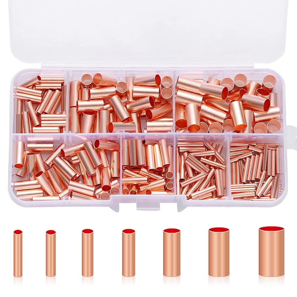 Wholesale BN Copper Wire Ferrules Copper Crimp Connector Non Insulated Electrical naked Butt Terminal Assortment