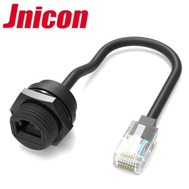 Jnicon IP68 Male Female Cat5e Cat6 Ethernet Waterproof RJ45 Connector