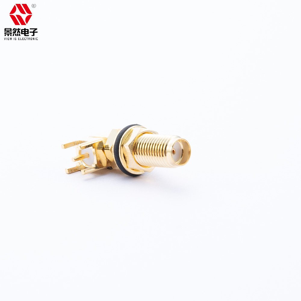 sma female right angle pcb mount with Waterproof O-ring LENGTH=23MM gold plated socket jcak sma RF connector