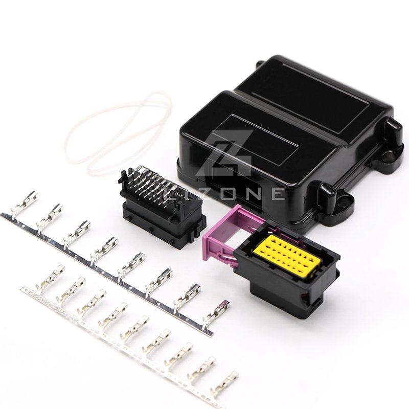 Custom ECU PCB automotive wire harness aluminum case box connector 211PC249S0005 211PC249S8005 complete wiring harness assembly