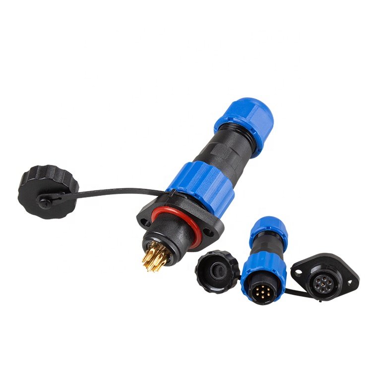 7P New Style IP68Quick Connector I Shape SP SD13 M13 5A Male Female Cable Wire Gland Sleeve waterproof connectors