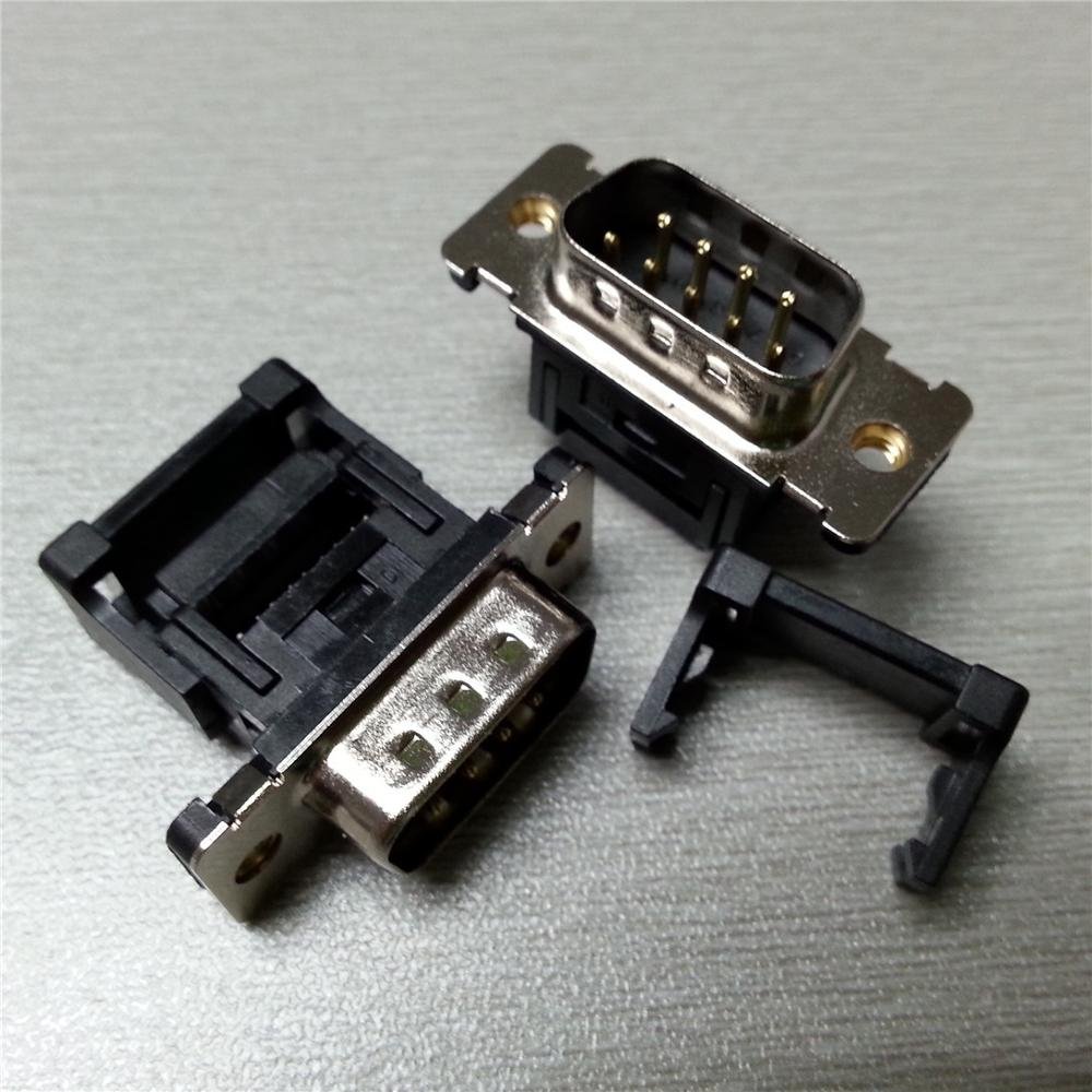 IDC Flat Ribbon Cable Crimp D Sub 9 Pin Female Connector