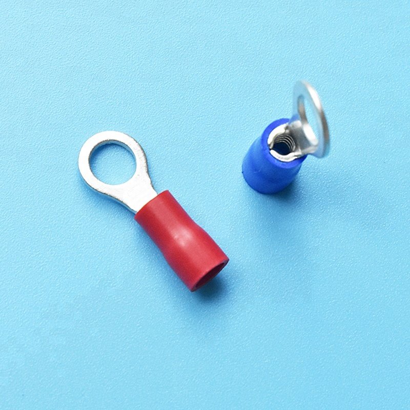 QWT 1.5mm 2.5mm 4mm 6mm brass copper crimp type insulated tongue terminales connector electrical cable ring terminal lugs
