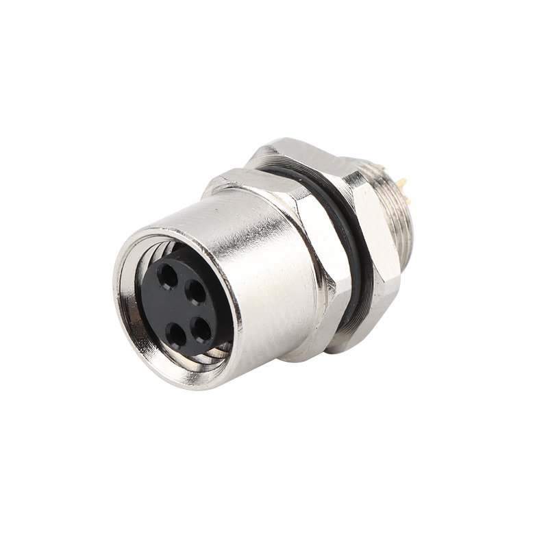 M8 8pin A/b code 3pin 4pin 5pin 6pin 8pin Round panel Mounting connector Flange socket Pcb type Welding type