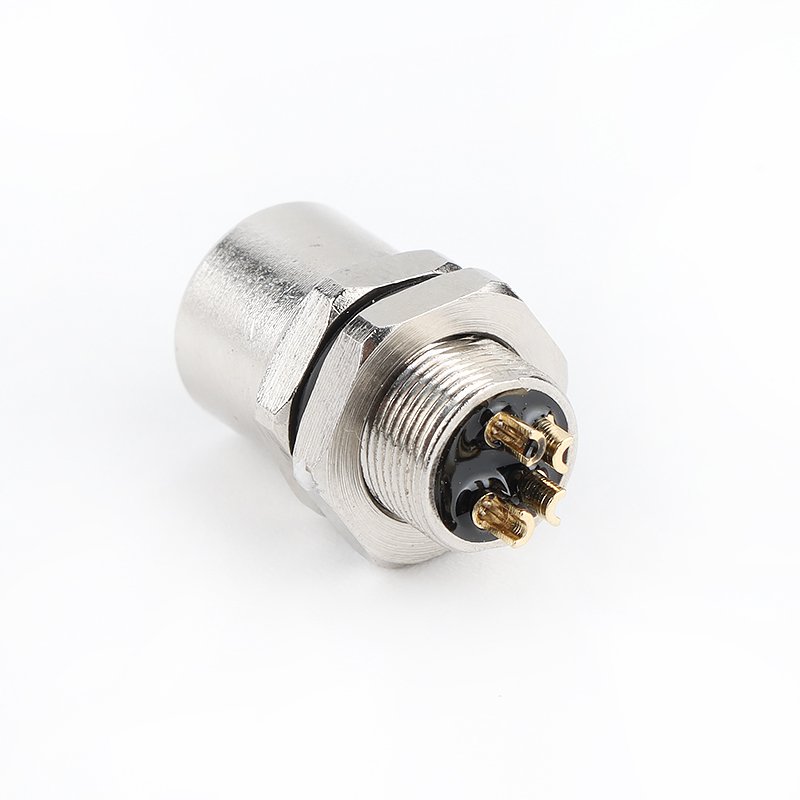 M8 8pin A/b code 3pin 4pin 5pin 6pin 8pin Round panel Mounting connector Flange socket Pcb type Welding type