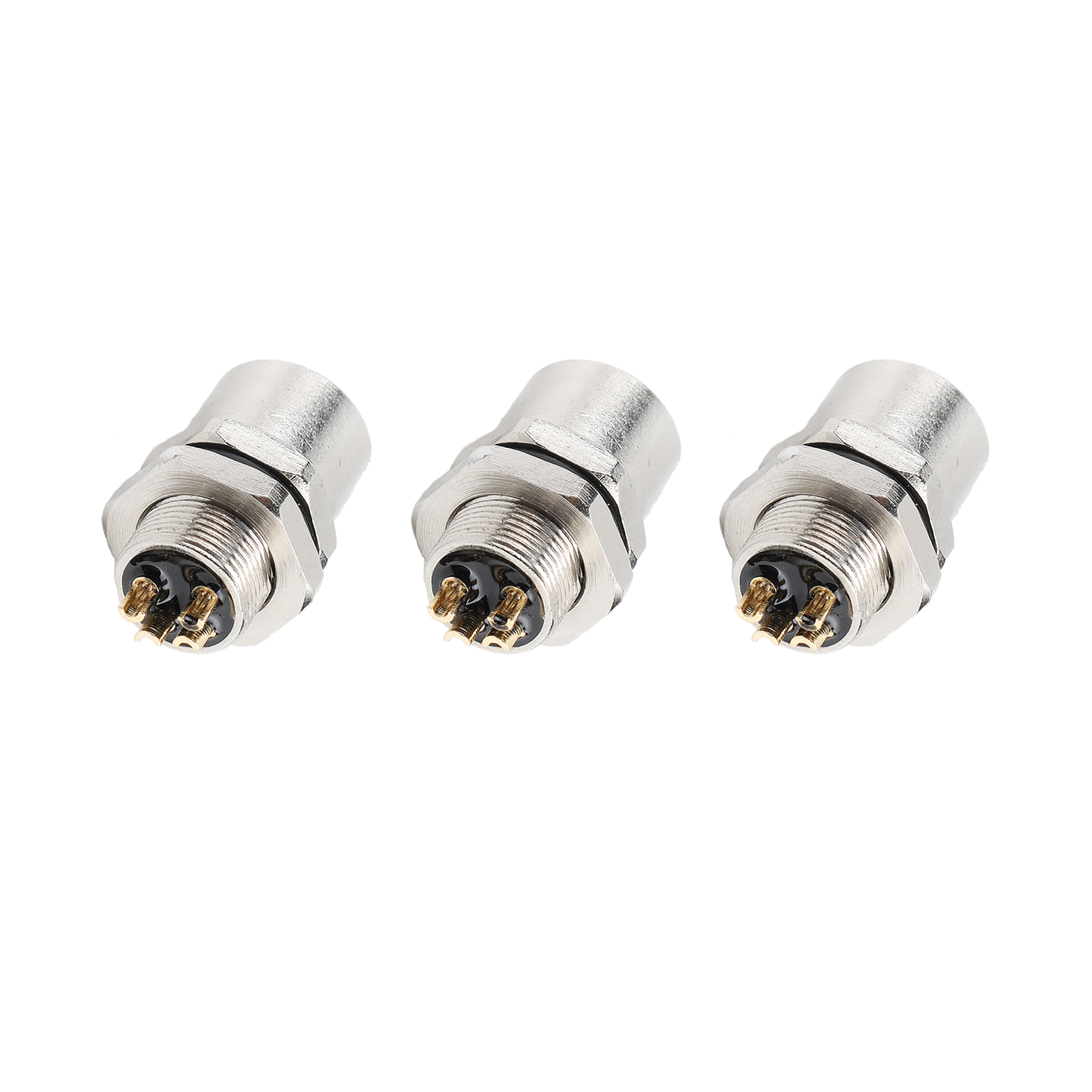 M8 8pin A/b code 3pin 4pin 5pin 6pin 8pin Round panel Mounting connector Flange socket Pcb type Welding type