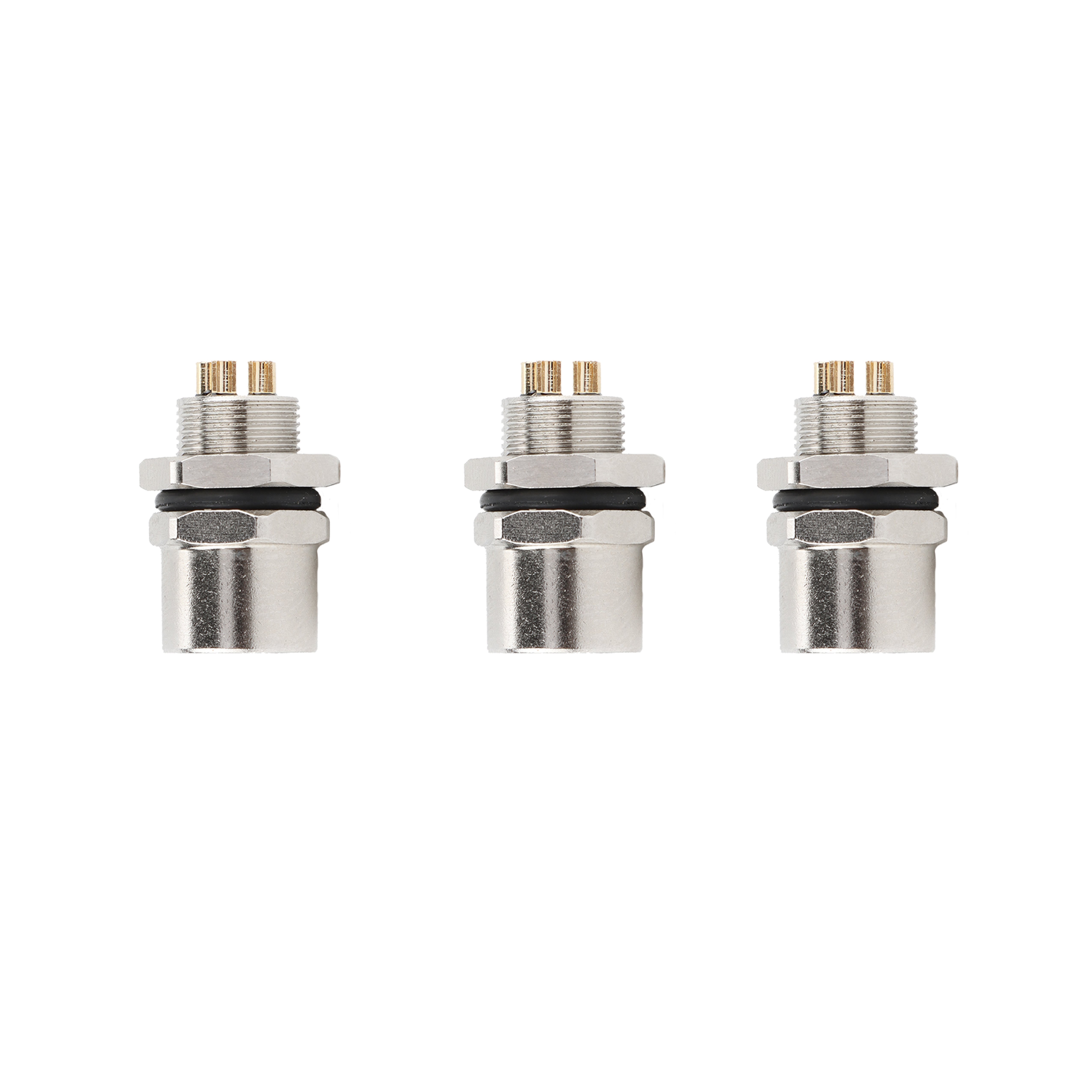 M8 8pin A/b code 3pin 4pin 5pin 6pin 8pin Round panel Mounting connector Flange socket Pcb type Welding type
