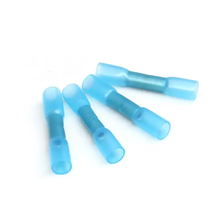 BHT series blue waterproof heat shrink crimp wire copper butt connector terminal