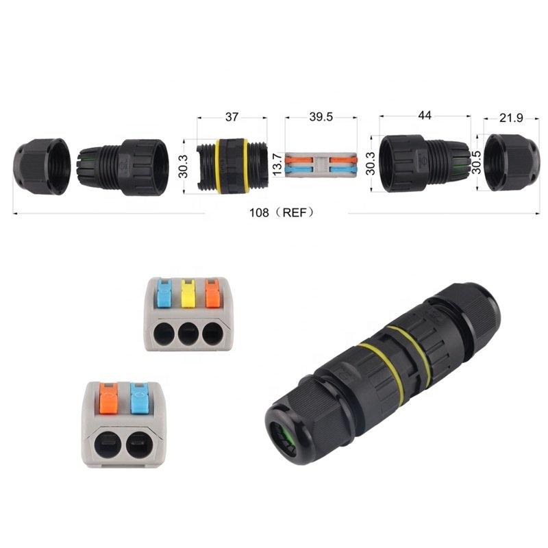 Nickel-Plated IP68 Wire Waterproof Connector IP68 EW-M25B Waterproof Cable Connector