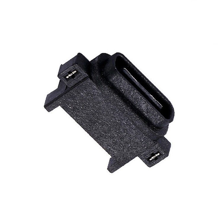 USB Type c 16 Pin Female Socket Connector Horizontal Sinking Plate SMT Waterproof Interface Connectorfor Fast Charging