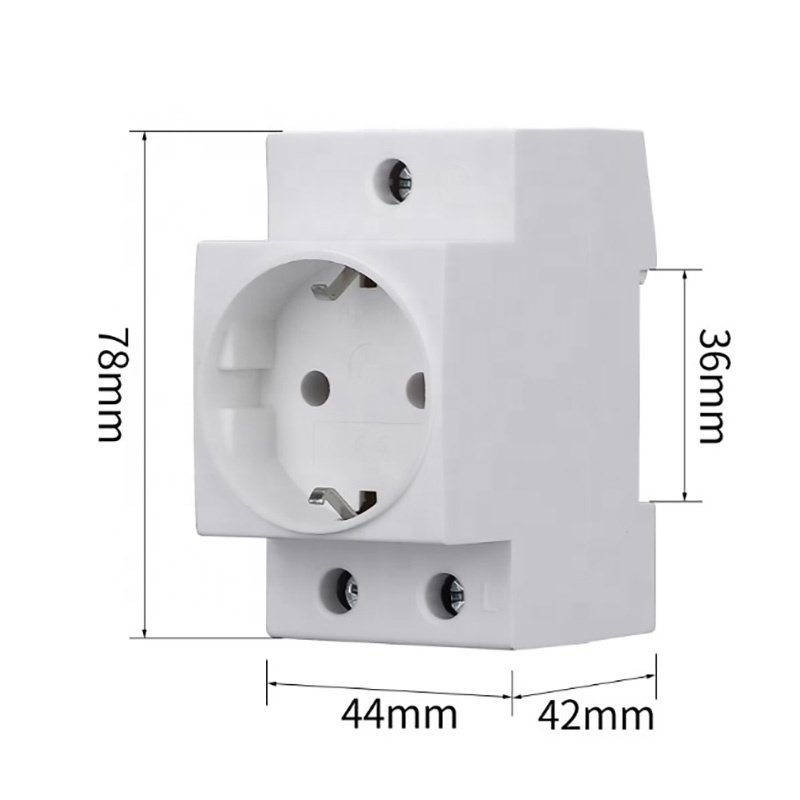 35mm Din rail mount EU AC30 modular power socket outlet connector