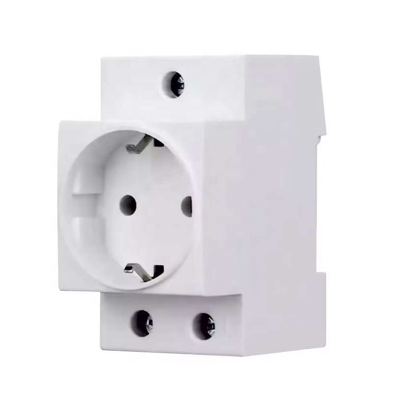 35mm Din rail mount EU AC30 modular power socket outlet connector