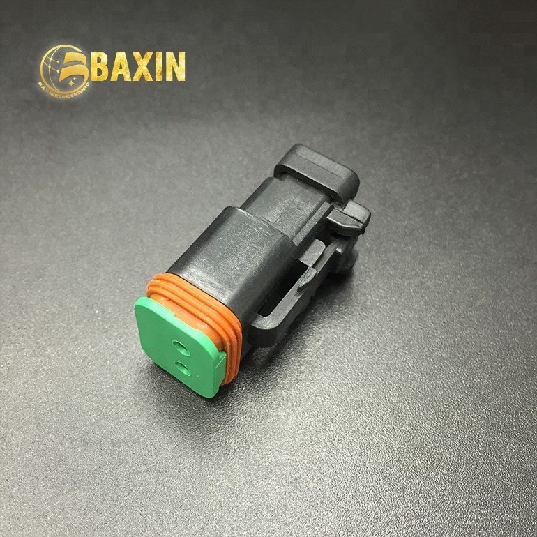 Made in China 2 Pin Automotive Cable Deutsch Dt Series 2pin Connector DT06-2S-EP06 Female Auto Connector 2P Grey/black 14~20 AWG
