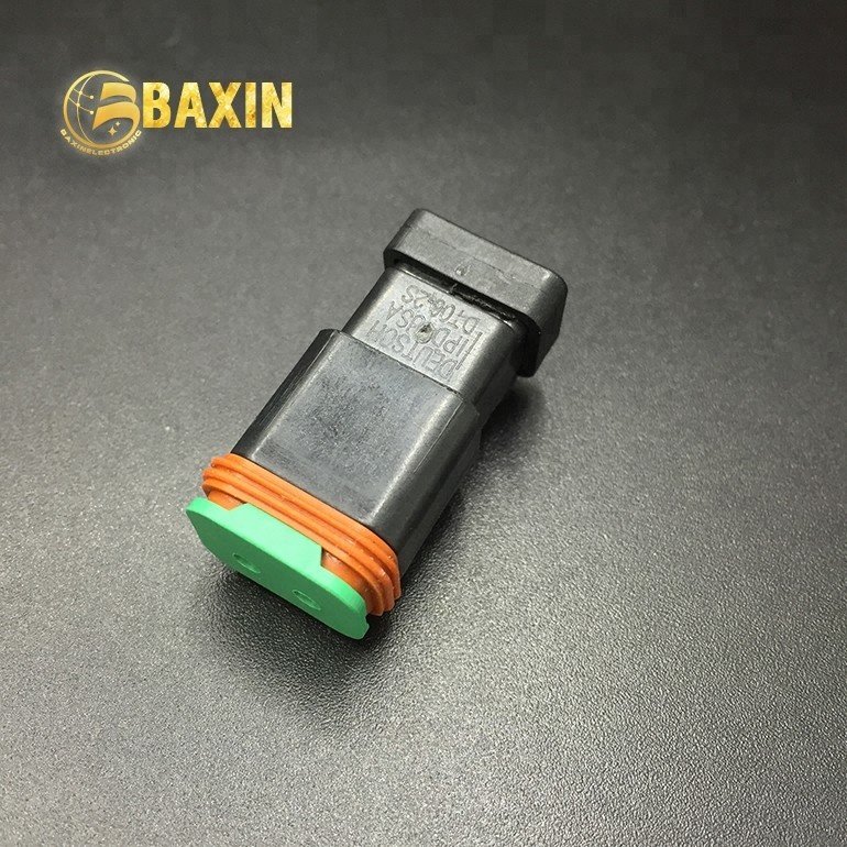 Made in China 2 Pin Automotive Cable Deutsch Dt Series 2pin Connector DT06-2S-EP06 Female Auto Connector 2P Grey/black 14~20 AWG