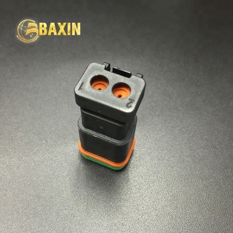 Made in China 2 Pin Automotive Cable Deutsch Dt Series 2pin Connector DT06-2S-EP06 Female Auto Connector 2P Grey/black 14~20 AWG