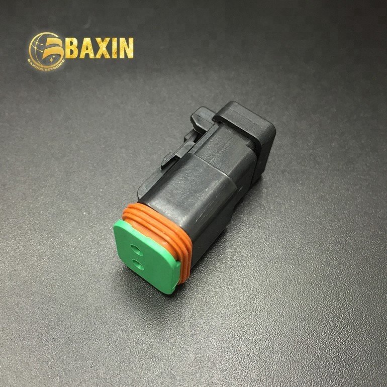 Made in China 2 Pin Automotive Cable Deutsch Dt Series 2pin Connector DT06-2S-EP06 Female Auto Connector 2P Grey/black 14~20 AWG