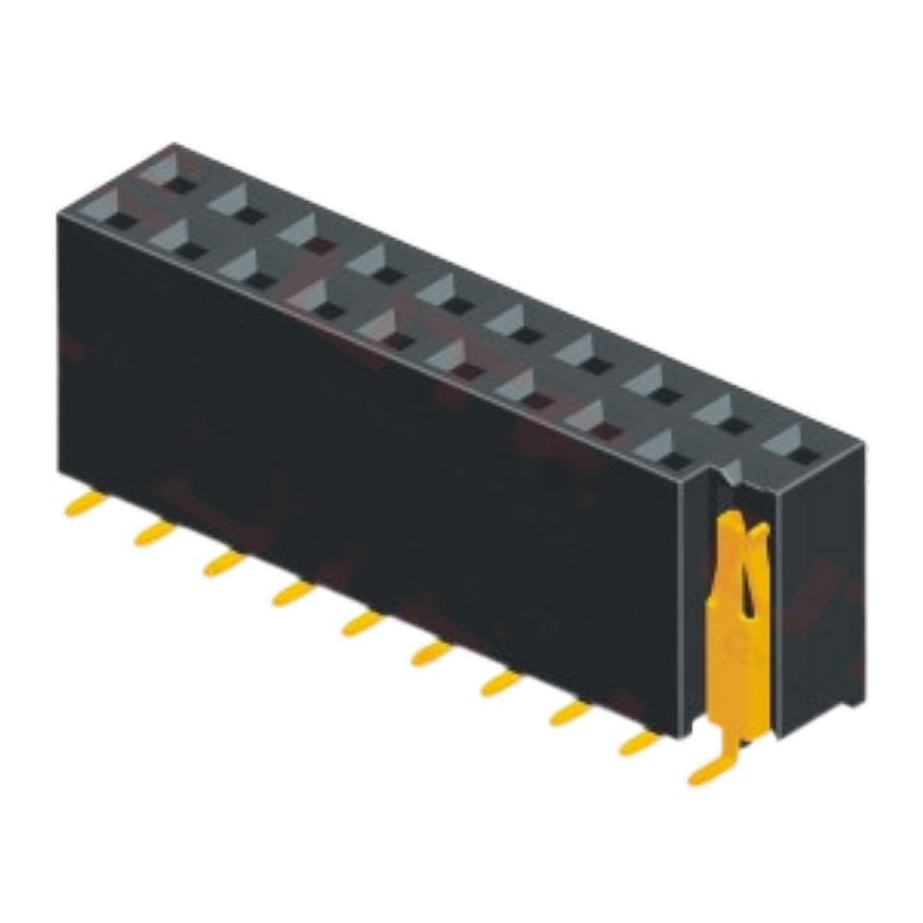 2.54mm pitch H=5.0/7.1/8.0mm double row female header connector for SMT type