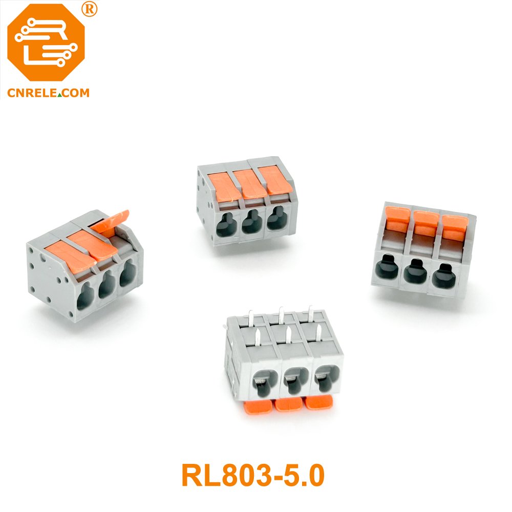 5.0mm connector spring PCB wiring terminal DG2204R