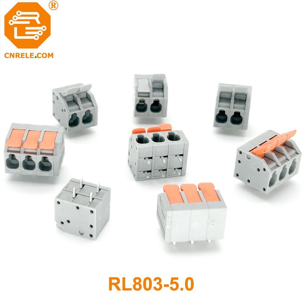 5.0mm connector spring PCB wiring terminal DG2204R