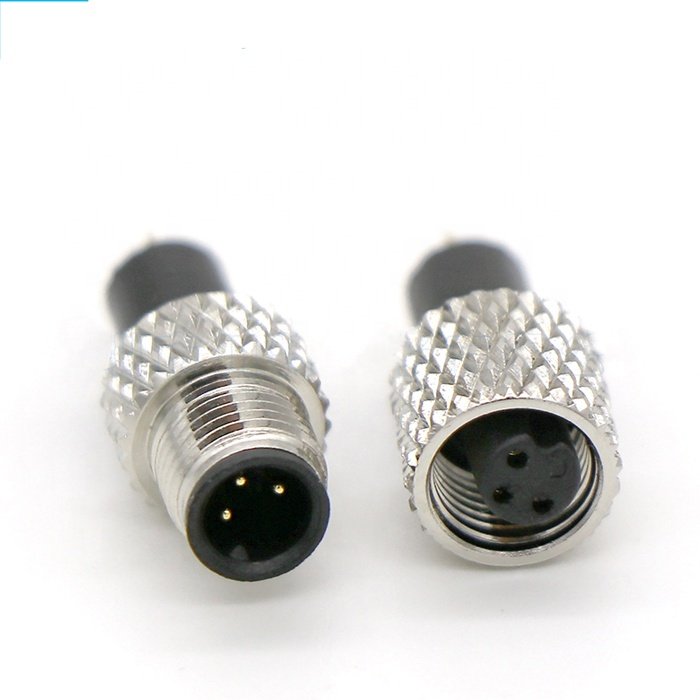 IP67 IP68 3Pin 4Pin 5Pin 6Pin 7Pin 8pin Screw straight metal circular M5 Female waterproof connector