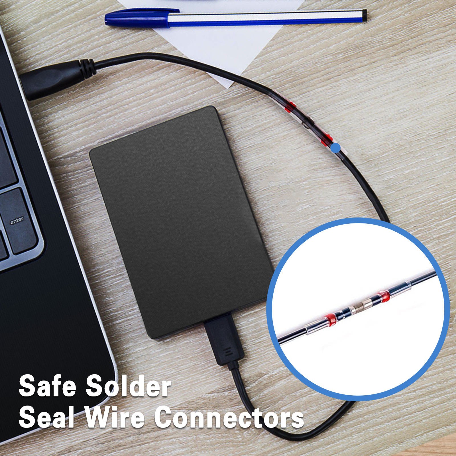 Waterproof Marine Grade Insulated Electrical Solder Heat Shrink Sleeve Wire Splice Butt Connectors Heat Shrink Solder Sleeve