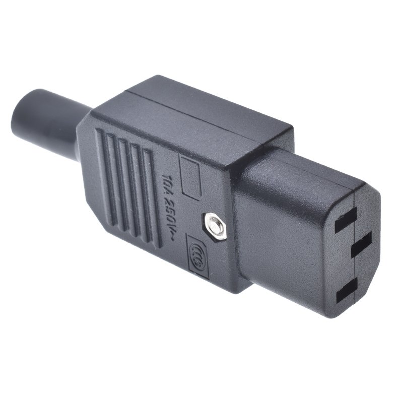 C13 Wiring Plug Adapter IEC 3 pins Female Power Connector 10A 250V Electric Plug Top For PDU Cabinet UPS Service