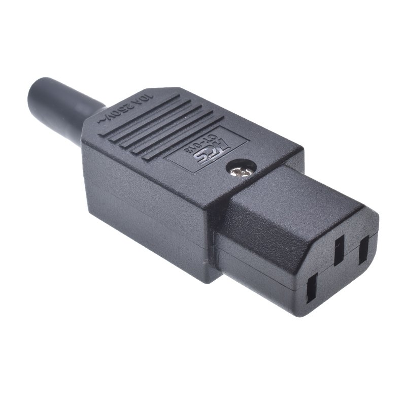 C13 Wiring Plug Adapter IEC 3 pins Female Power Connector 10A 250V Electric Plug Top For PDU Cabinet UPS Service