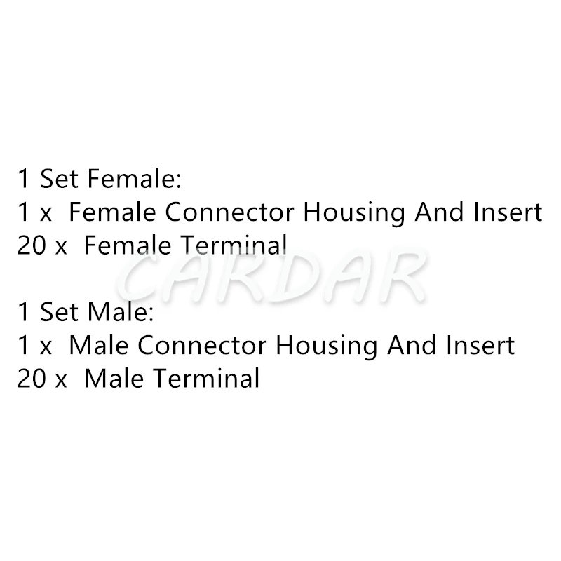 1 Set 20 Pin 7283-1309 90980-12038 Car Horn Power Socket Automobile Wire Harness Connector