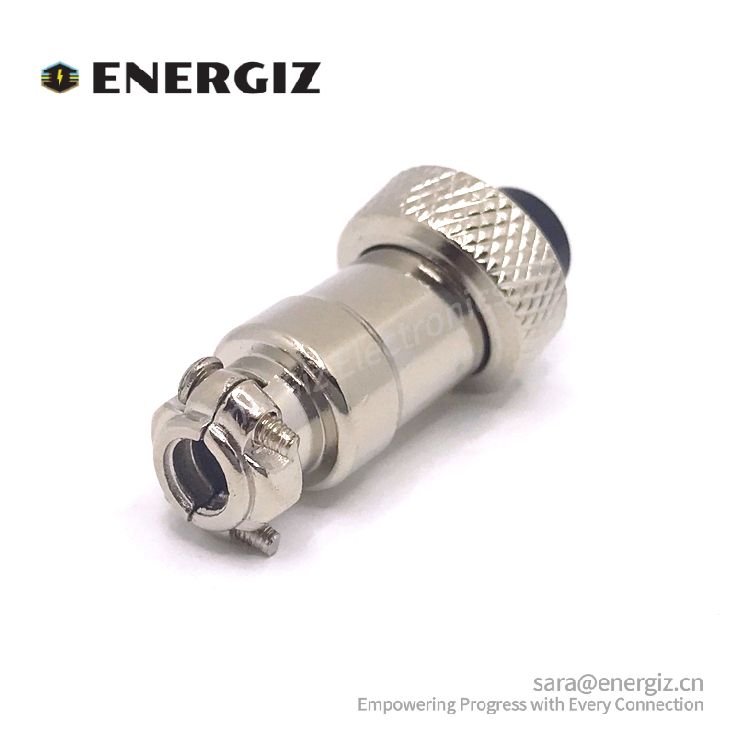 12mm Aviation M12 Connector Straight Female Cable Plug GX12 Waterproof Connector