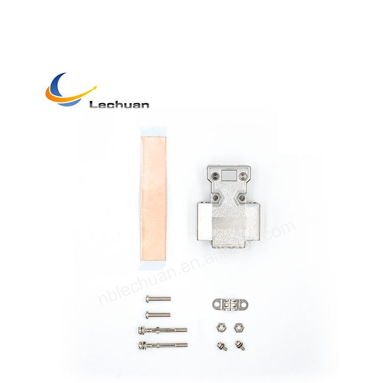 LECHUAN Factory Supply D-SUB Connector ABS Resin Ni-Plating Backshell 9Pin DDK I7JE Series 17JE-9H-1A-CF Plastic Hood Kit