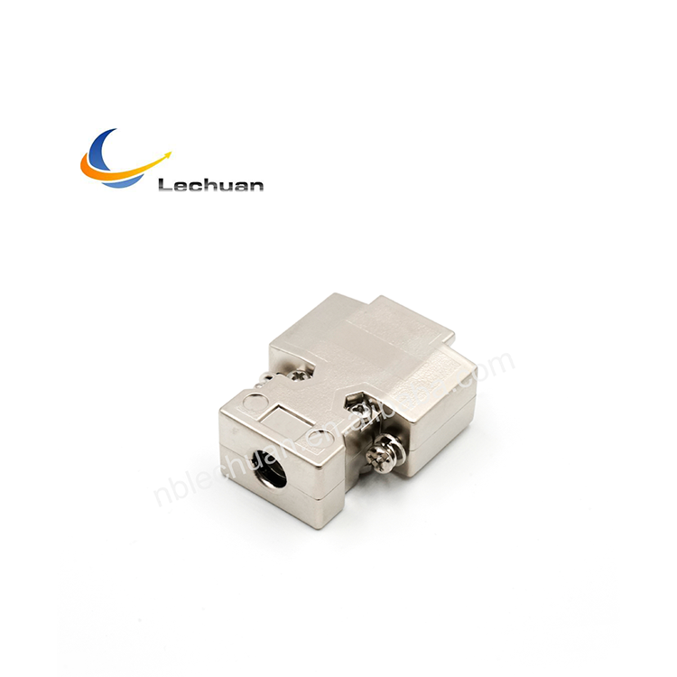 LECHUAN Factory Supply D-SUB Connector ABS Resin Ni-Plating Backshell 9Pin DDK I7JE Series 17JE-9H-1A-CF Plastic Hood Kit
