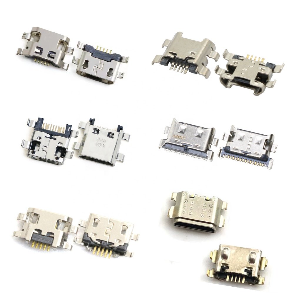 Diverse Micro USB Type B Phone Tail Plugs and Connectors Mobile Phone Spare Parts for Charging Port Data Transmission Interface