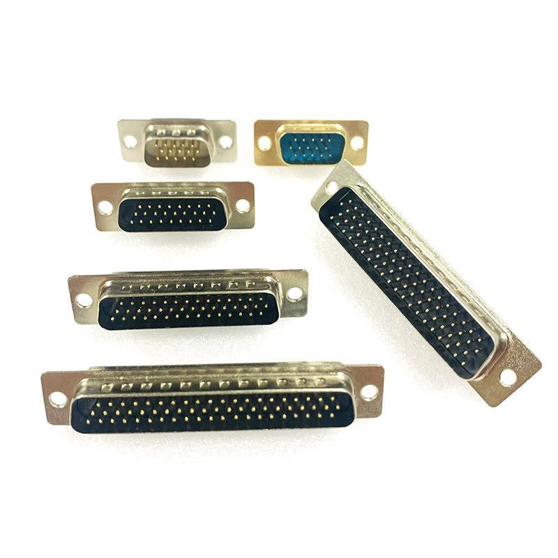High Density Male D-Sub Connectors 15-Pin 26-Pin 44-Pin 62-Pin Pitch 2.29mm for Solder
