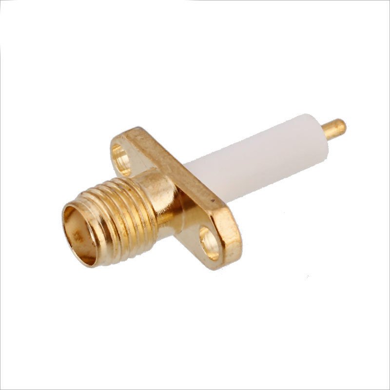 Customized coaxial wireless antenna cable SMA-KFD plug RF SMA male 2 holes flange connector