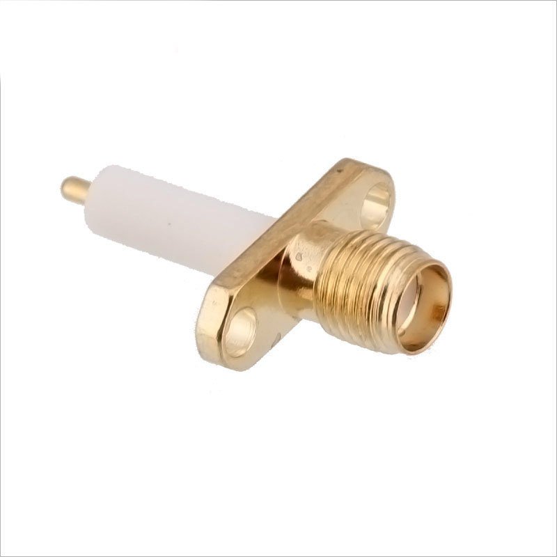 Customized coaxial wireless antenna cable SMA-KFD plug RF SMA male 2 holes flange connector