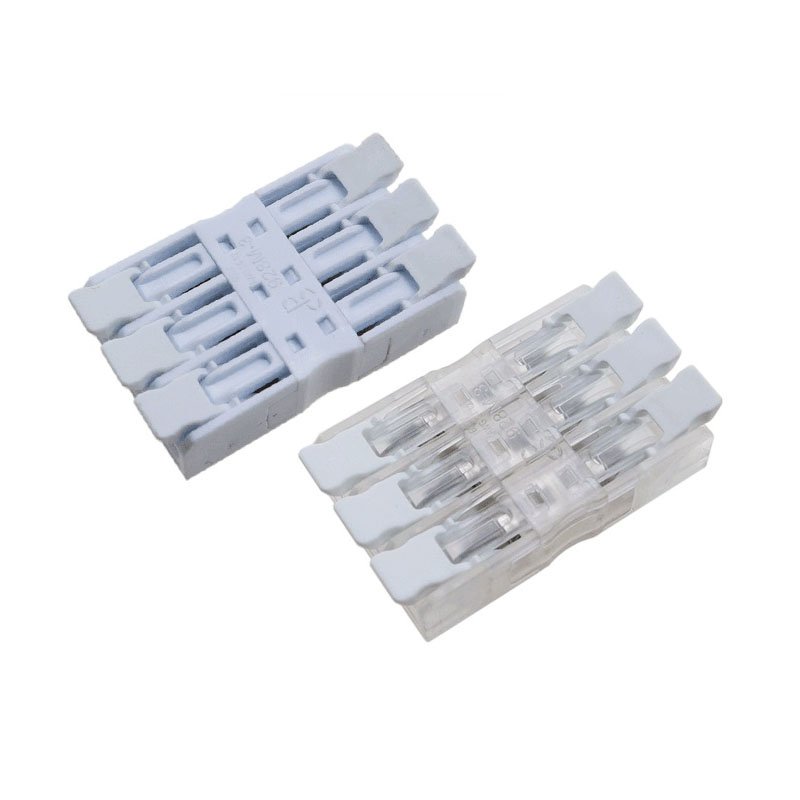 Screwless Spring type quick wire connector plastic electrical terminal block for LED lighting 928M-3