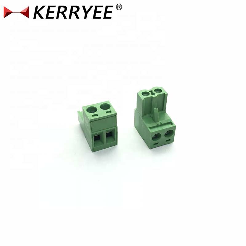 5.0/5.08mm electric terminal block 2P green female pluggable