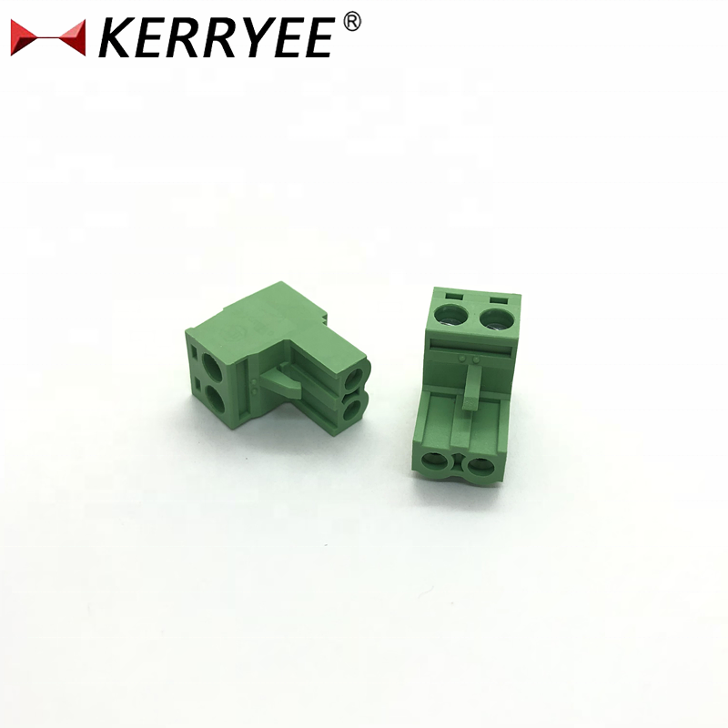 5.0/5.08mm electric terminal block 2P green female pluggable