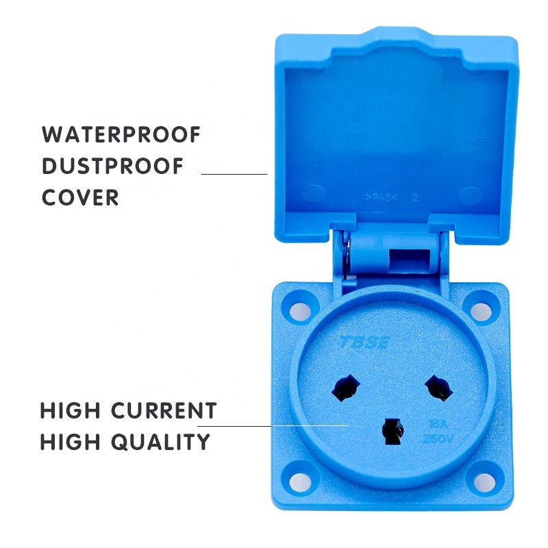 Israel standard AC outlet wall socket adapter plug connector Israel Socket With Square Cover
