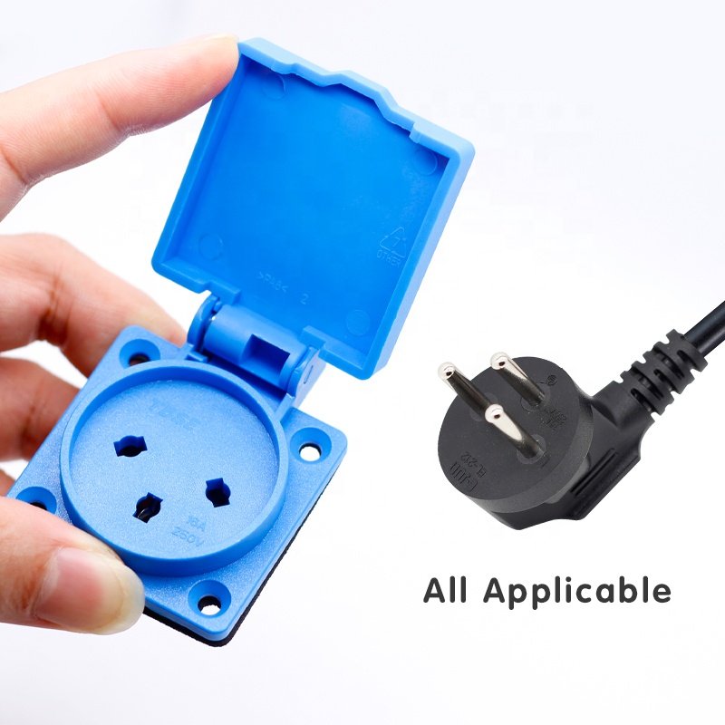 Israel standard AC outlet wall socket adapter plug connector Israel Socket With Square Cover