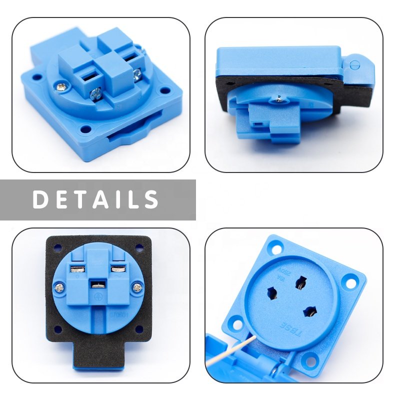 Israel standard AC outlet wall socket adapter plug connector Israel Socket With Square Cover