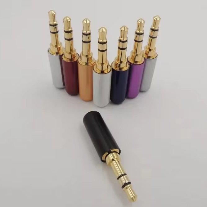 Jack 3.5mm Mono Plug 2 Pole Audio Connector 3.5 Headphone Speaker Terminal Microphone Connectors For Soldering Earphone Cable