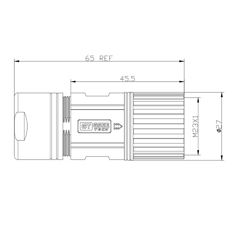 M23 Product 8pin 2 Power 1 Grounding 5 Signal E-scooter Charger And Discharger Assembly Connector For E-bike Battery