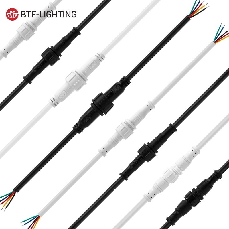 2pin/3pin/4pin/5pin Black/White Male/Female waterproof wire connector