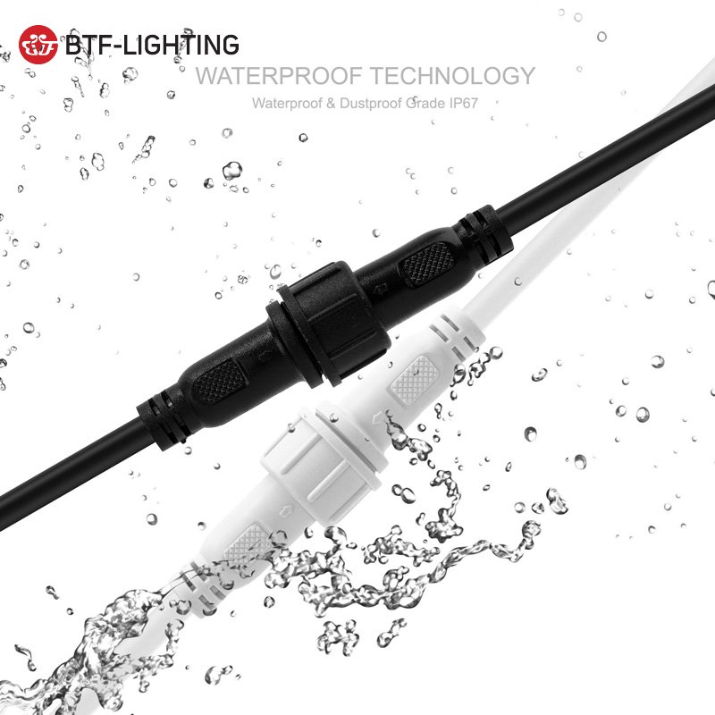 2pin/3pin/4pin/5pin Black/White Male/Female waterproof wire connector